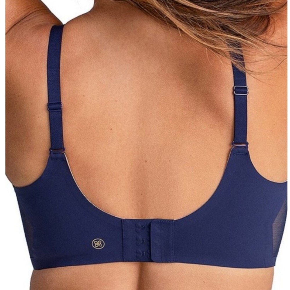 Honeylove Wire Free Cross Over Bra in Navy, Size Large, Best Fits 36-38 B/C - Picture 10 of 10